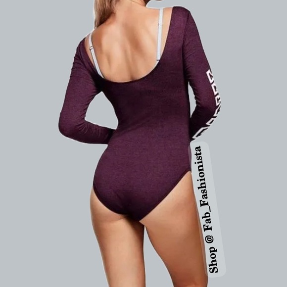 Victoria's Secret PINK Scoop Neck Bodysuit top Size S - Picture 13 of 13